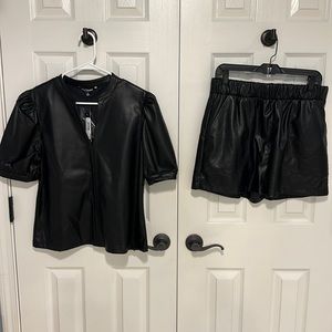 Steve Madden Pleather Short Set
